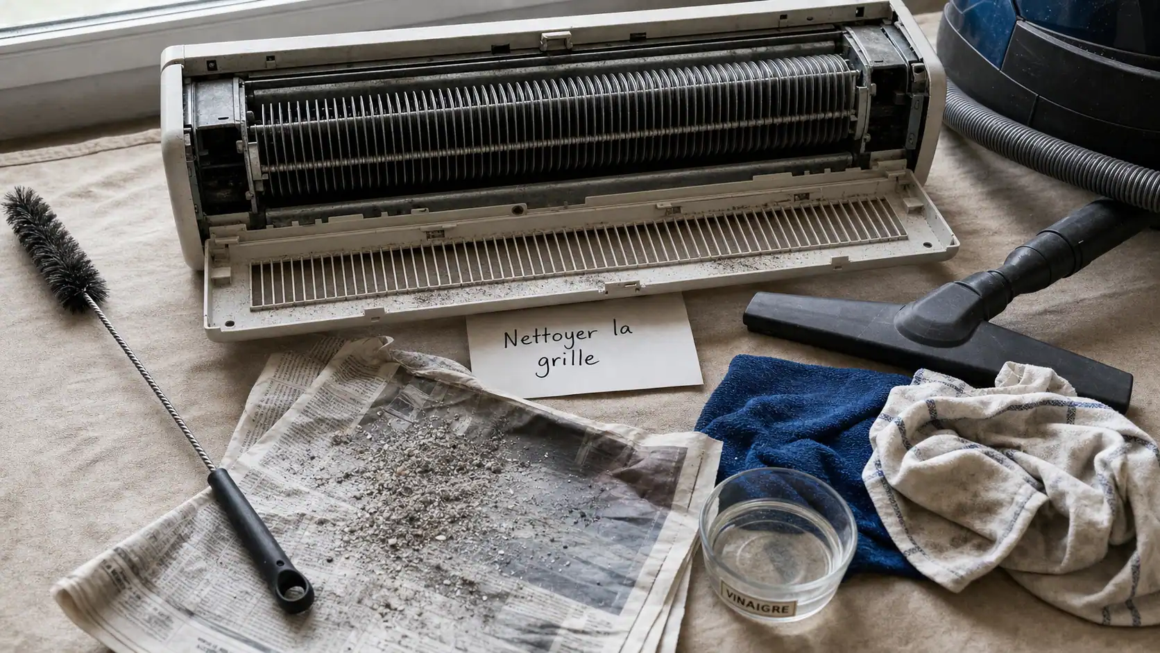 Comment nettoyer un radiateur avec grille : brosse, aspirateur et vinaigre