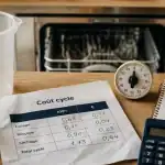 Consommation lave vaisselle : coût cycle et chauffe de l’eau