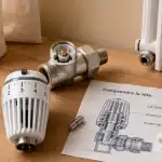 Fonctionnement vanne thermostatique : tête thermostatique et réglage sur radiateur