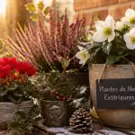 plante de noel exterieur en pots sur terrasse