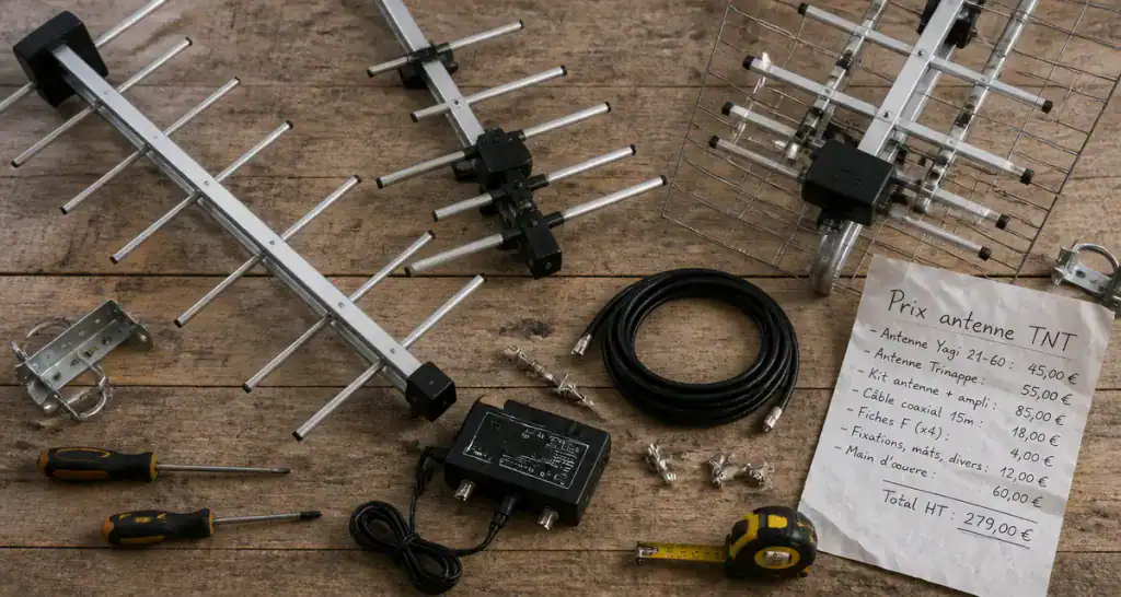 prix des antennes rateau modèles et accessoires sur plan de travail