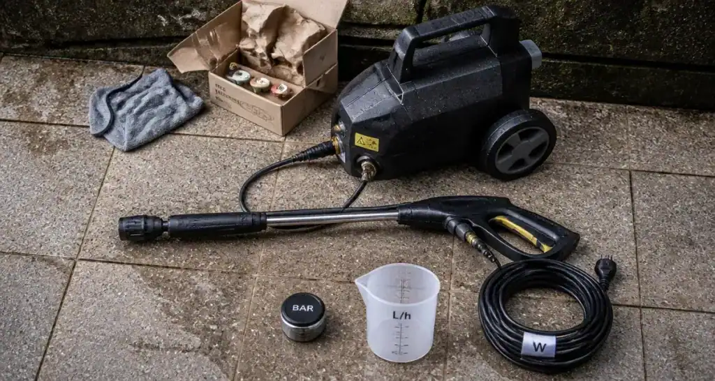 Quelle puissance pour un karcher : nettoyeur haute pression sur terrasse en pierre