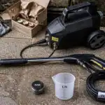 Quelle puissance pour un karcher : nettoyeur haute pression sur terrasse en pierre