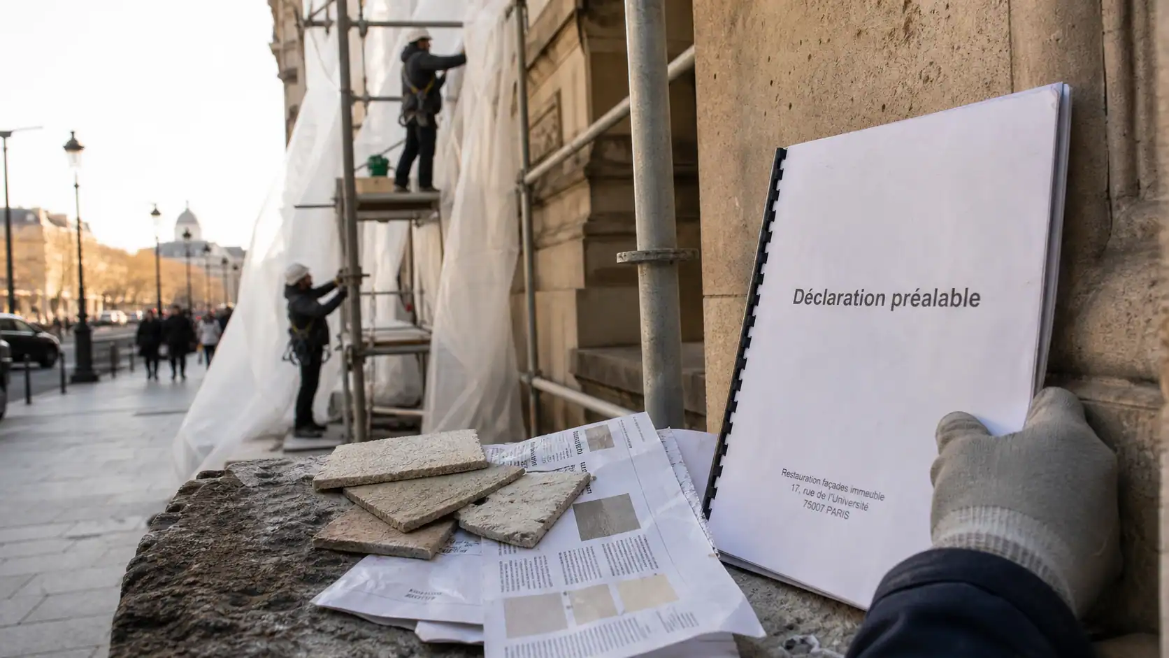 Ravalement paris : échafaudage et déclaration pour travaux de façade à Paris