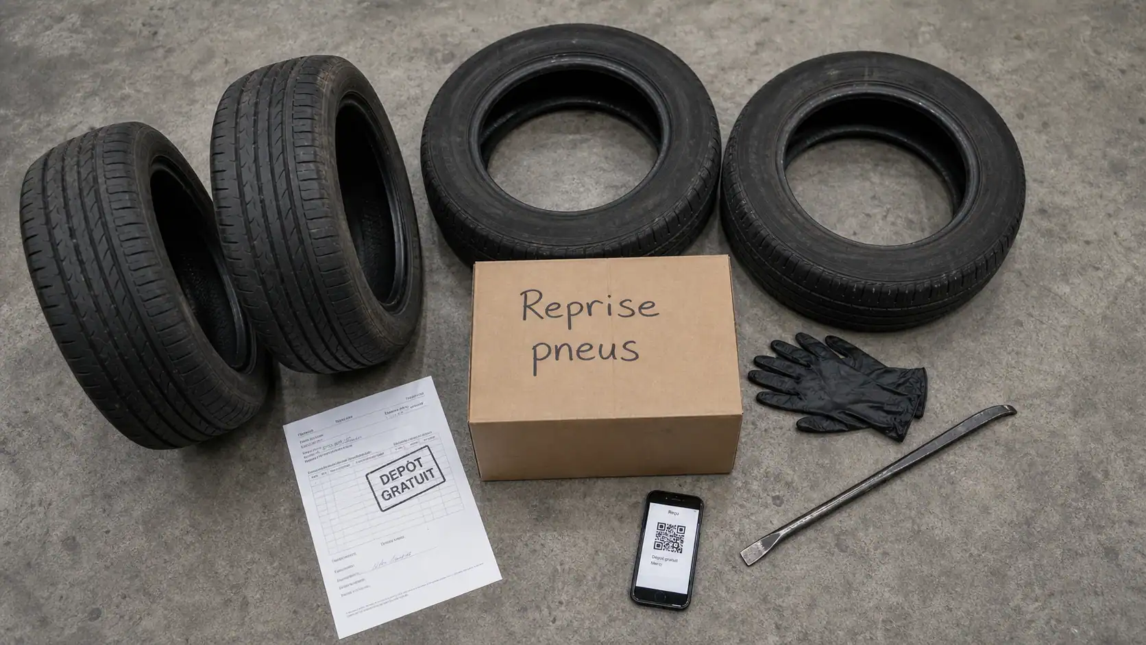 Récupération pneus usagés gratuit : dépôt pneus obligatoires