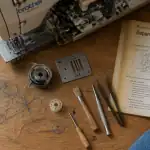 réparer machine à coudre brother démontée sur plan de travail