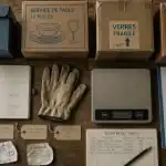 Vide maison 34 : débarras en 3 étapes, cartons et documents sur table