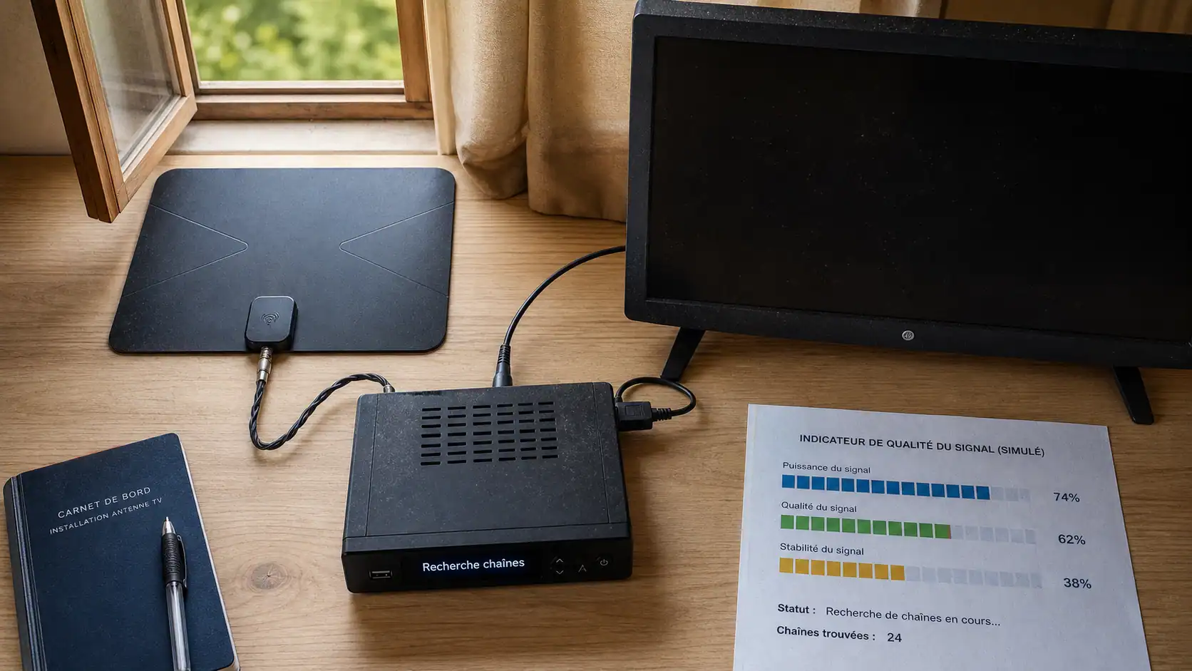 Antenne tnt reception difficile interieur près fenêtre, ampli et erreurs à éviter