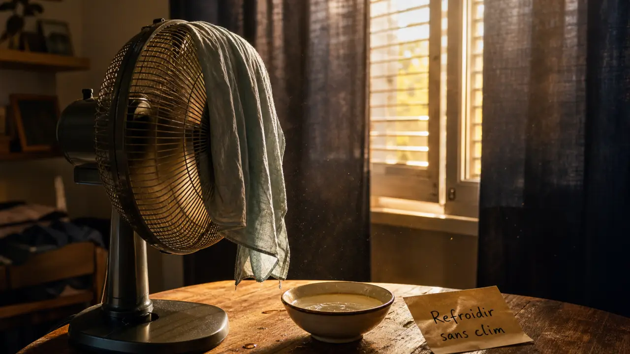 Comment rafraîchir une pièce avec un ventilateur : ventilateur et linge humide pour plus de confort en canicule