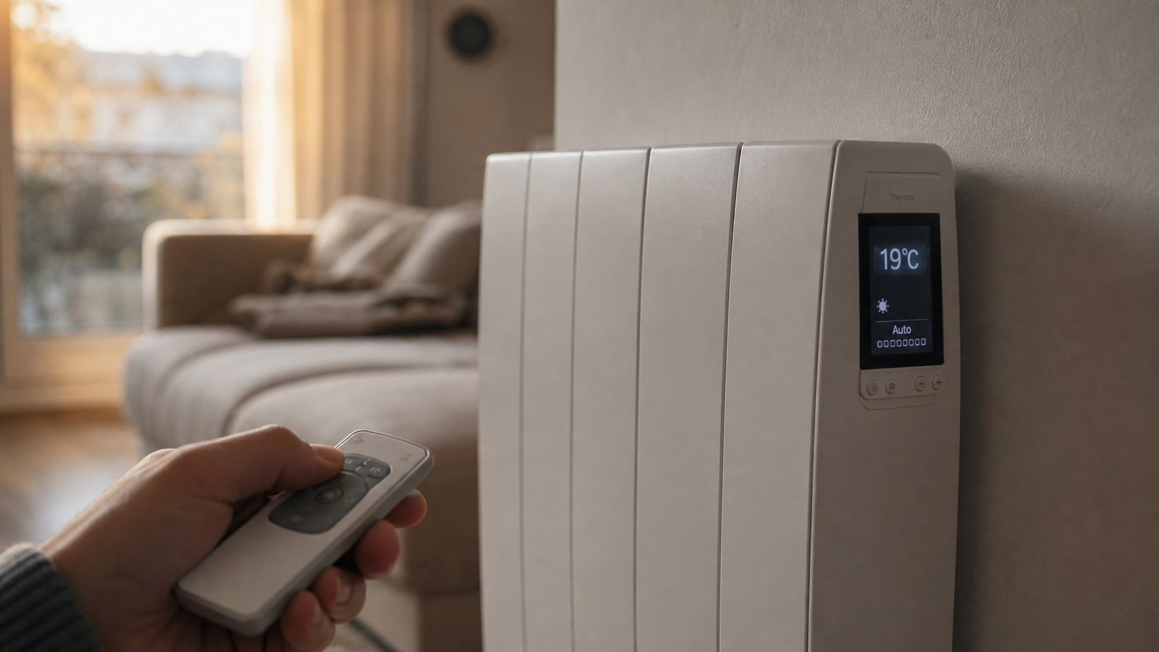 Comment régler un radiateur électrique à inertie : thermostat 19°C en mode Auto