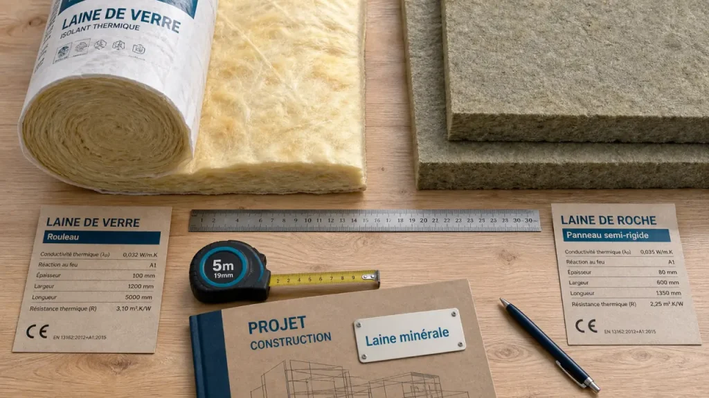 Différence entre laine de verre et laine de roche : comparaison feu et isolation acoustique