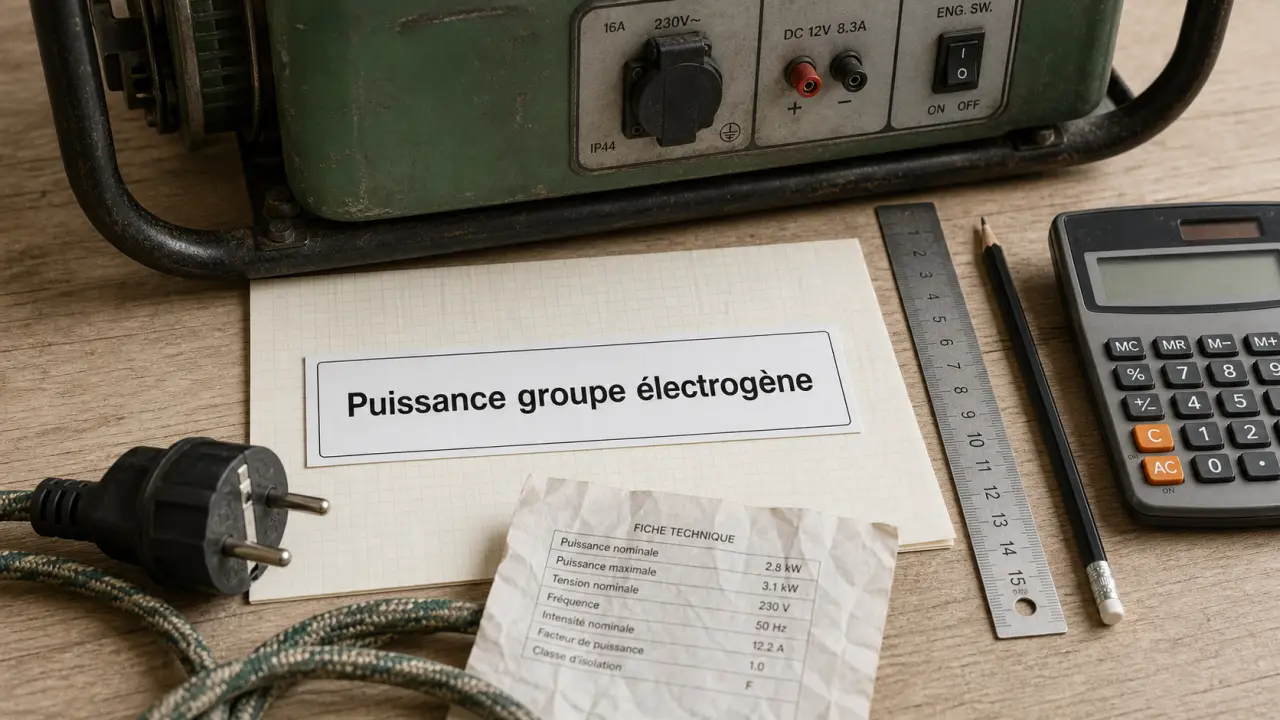 Groupe electrogene puissance : calcul pour éviter surdimensionnement et démarrages ratés