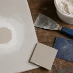Reboucher trou scie cloche placo avec enduit et ponçage