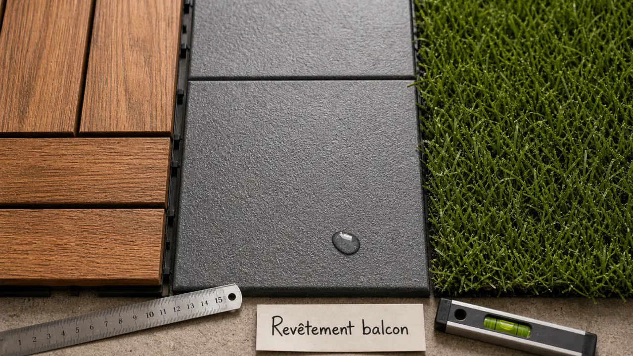 Revetement pour balcon : dalles antidérapantes, WPC et gazon synthétique