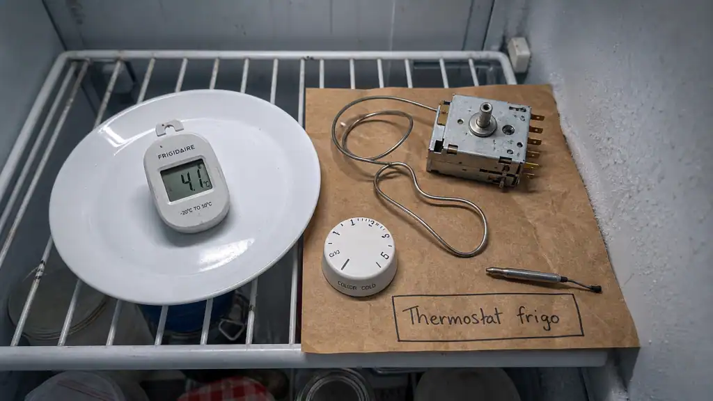 Thermostat frigo avec sonde capillaire et réglage 5°C
