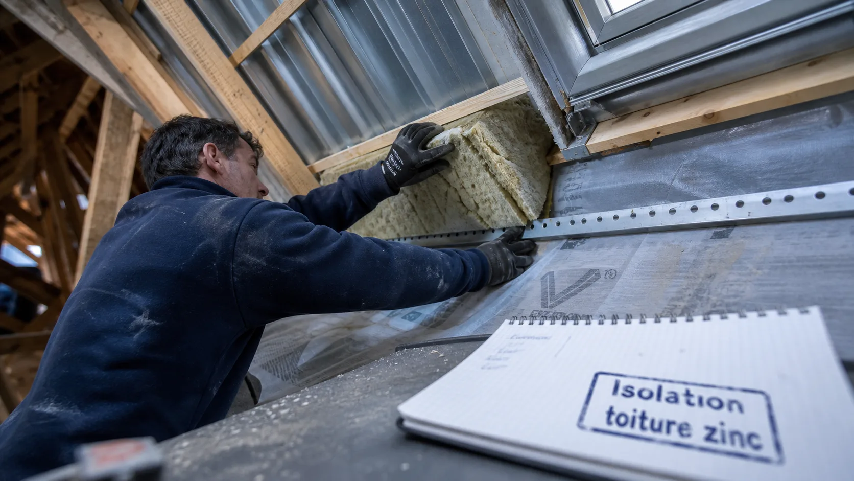 Toiture zinc isolation : isolant, pare-vapeur et lame d’air pour éviter condensation