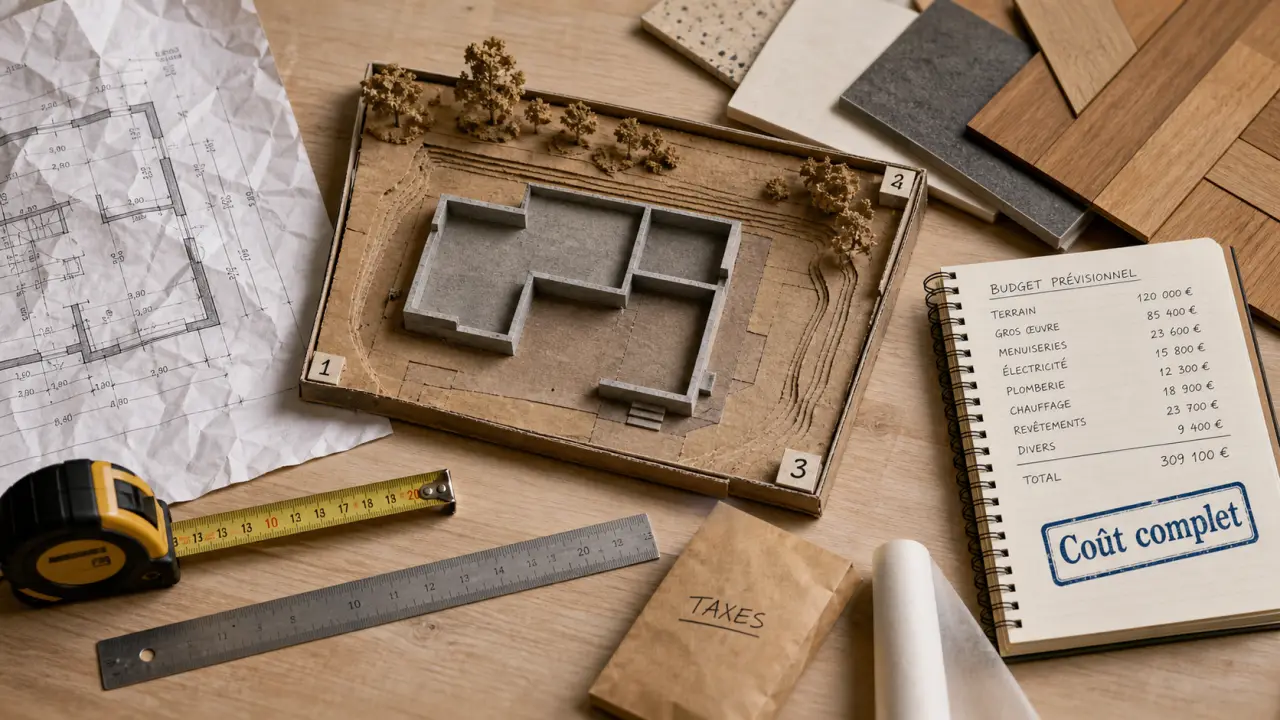 Cout construction maison : budget terrain, taxes et finitions