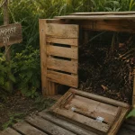 DIY composteur en palettes avec trappe et aération