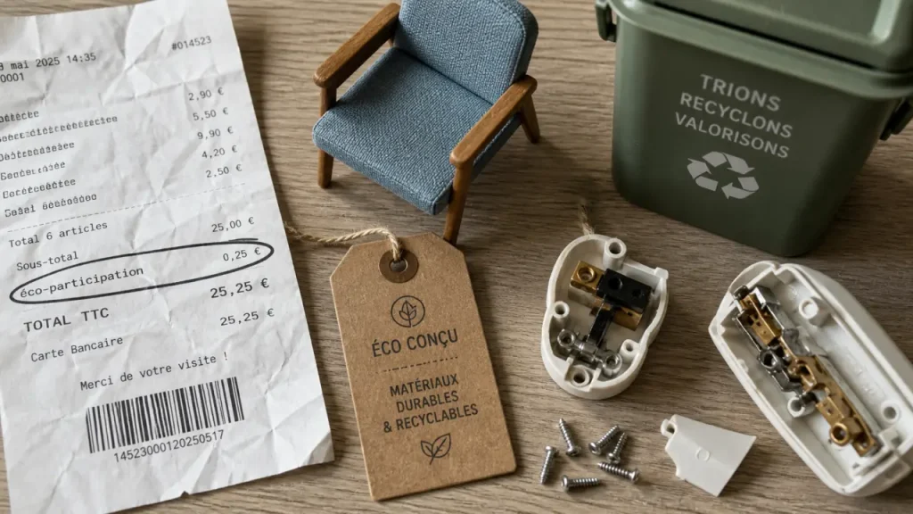 ecoparticipation : ticket et bac de collecte pour financer la fin de vie des produits