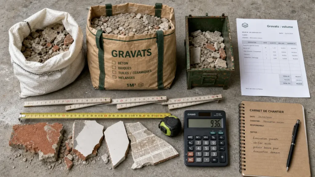 Enlever des gravats sans se tromper : déchetterie, big bag ou benne selon le volume et l’accès