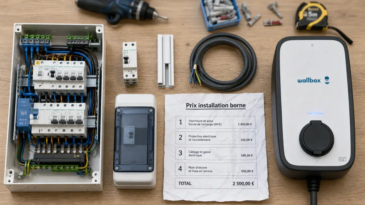 Prix installation borne de recharge : coût installation et pose