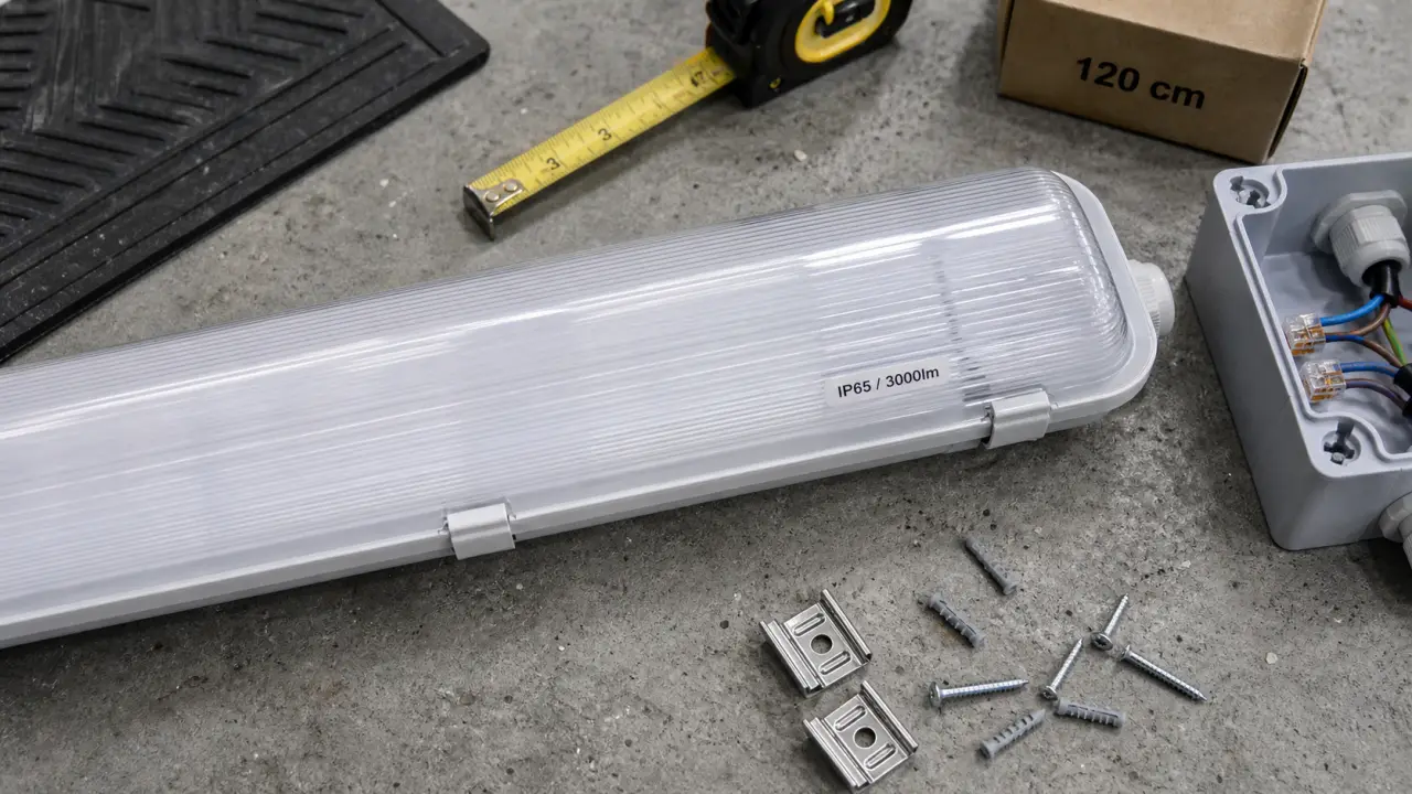 Reglette led garage IP65 120 cm ou tube T8, lumière blanche
