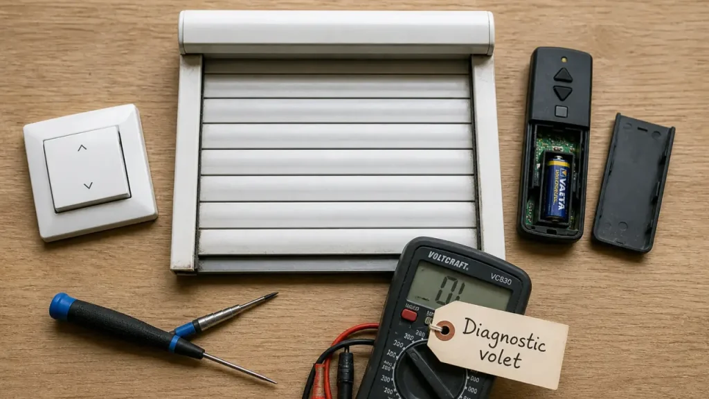 Réparation volet roulant électrique bloqué : vérifier pannes avant réparateur