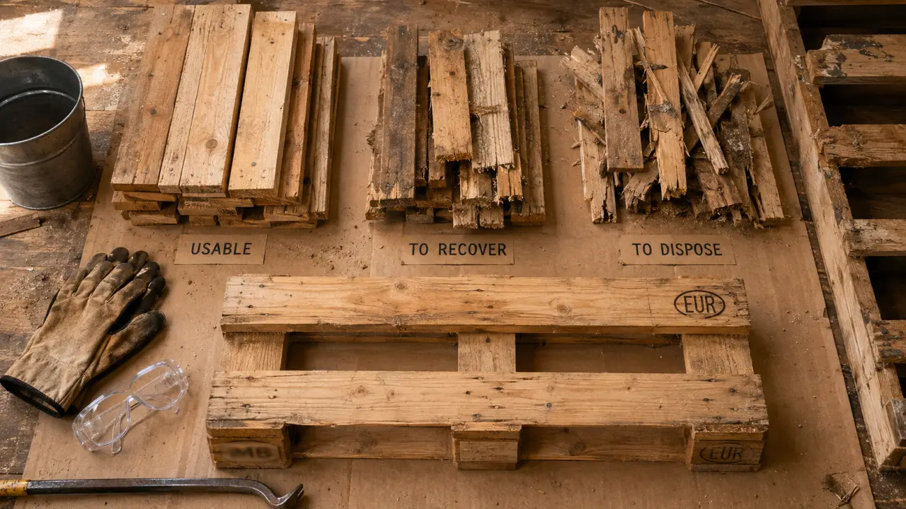 Palettes en bois gratuites : marquages visibles et palettes à risque à éviter