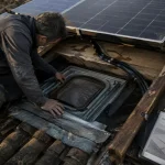 Panneaux solaires sur toiture : couvreur contrôle l’étanchéité
