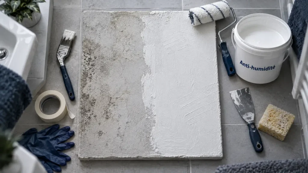 Peinture anti humidité sur mur taché : risque d’infiltration cachée