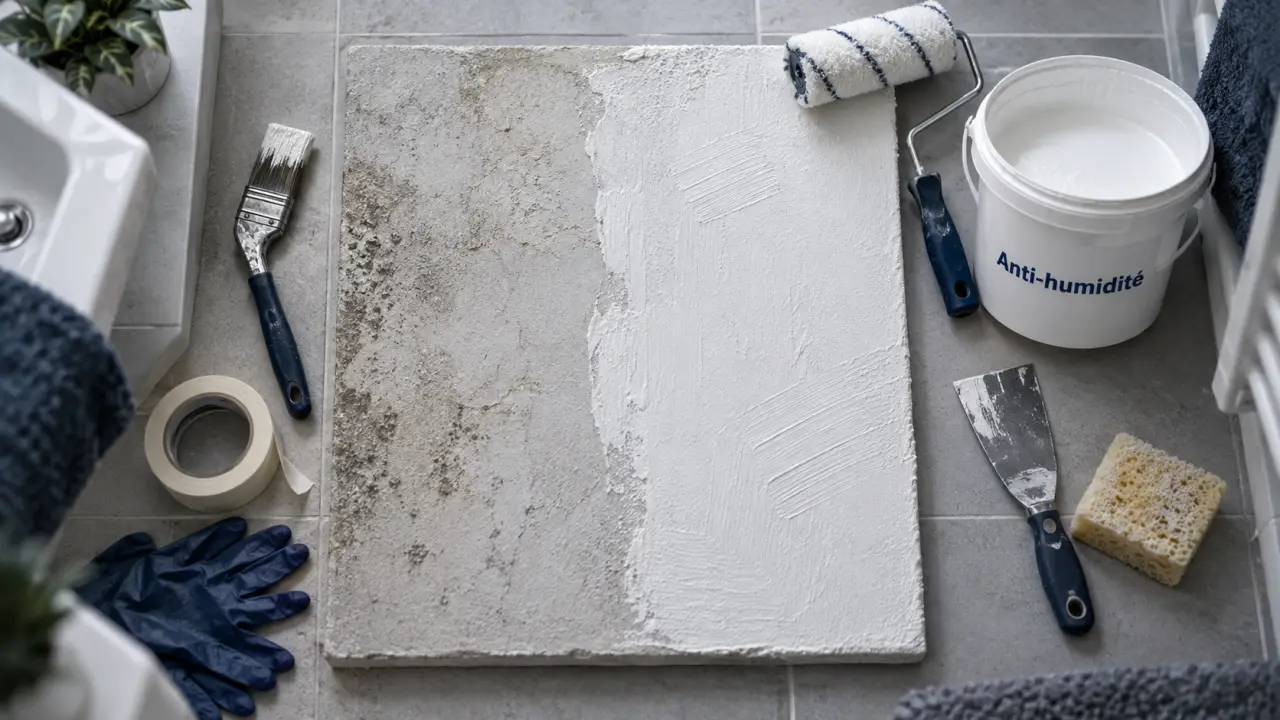 Peinture anti humidité sur mur taché : risque d’infiltration cachée
